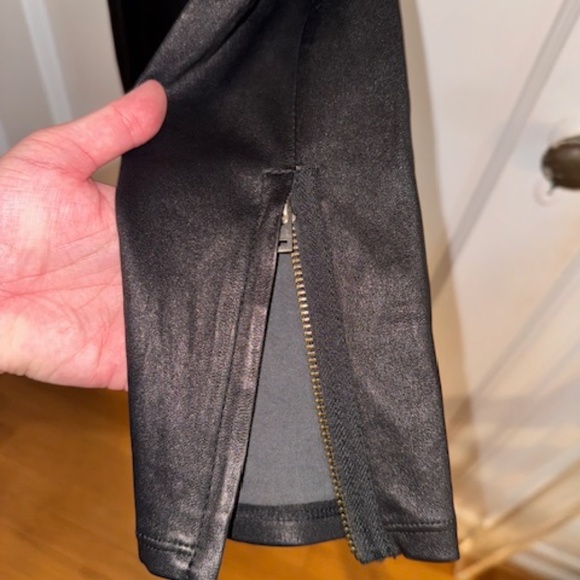 Helmut Lang Lambskin Leather Leggings Size 6 - Picture 4 of 6